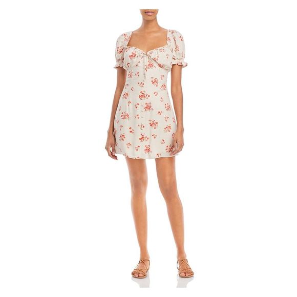 BARDOT Womens Beige Short Length Sweetheart Neckline Mini Shift Dress 6\S - Picture 3 of 3